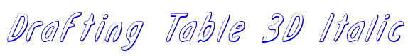 Drafting Table 3D Italic 字体